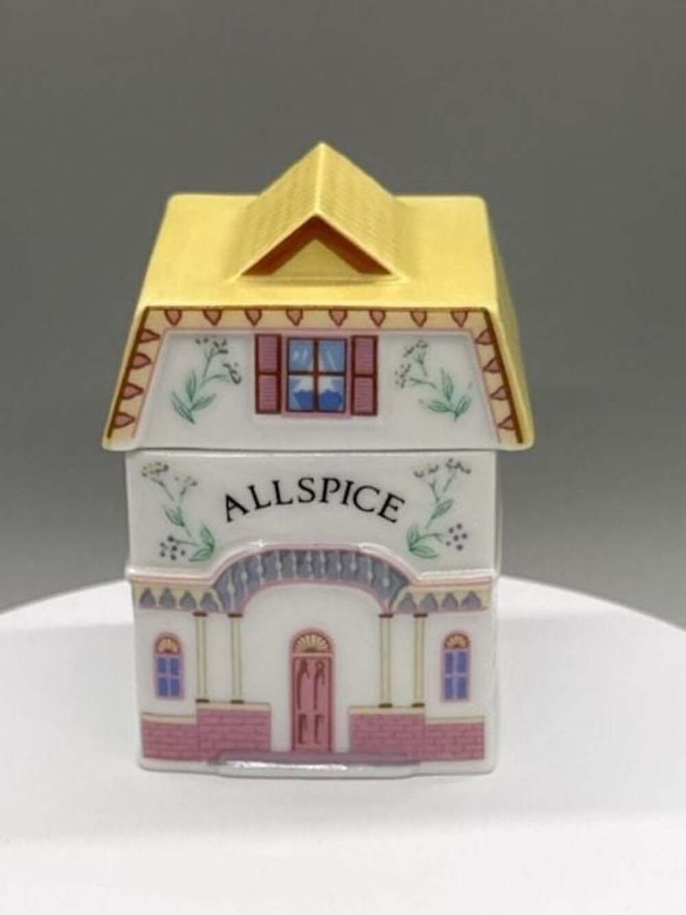 Lenox Spice Village 1989 Allspice House Jar w/ Lid Porcelain All Spice Vintage